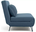 Habitat Roni Single Velvet Chairbed - India Ink