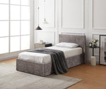 Home Heathdon Single End Lift Ottoman Bed - Silver | Tidy Bedroom Storage Bed