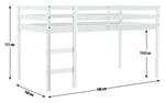 Kaycie Mid Sleeper Single Bed Frame - White
