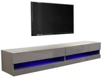 GFW Galicia 180cm LED Wall TV Unit - Grey