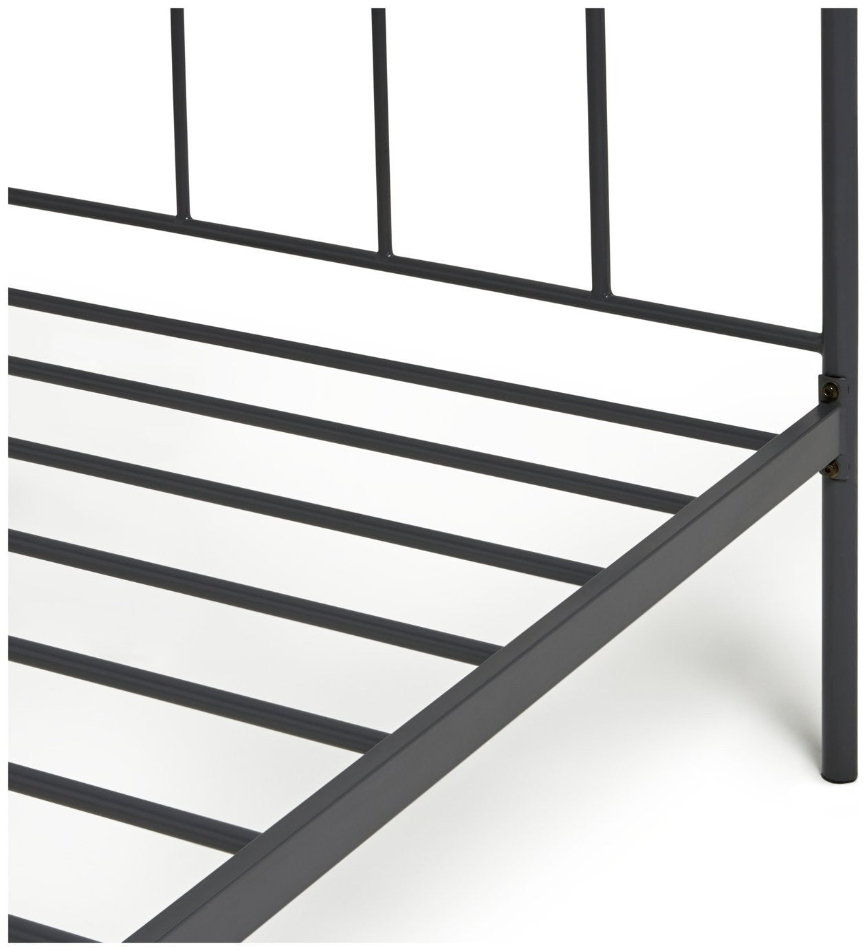 Home Pippa Single Metal Bed Frame - Dark Grey | Durable Sleeping Solution