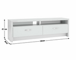 Habitat Venice 2 Drawer Large TV Unit - Grey | Modern Entertainment Furniture