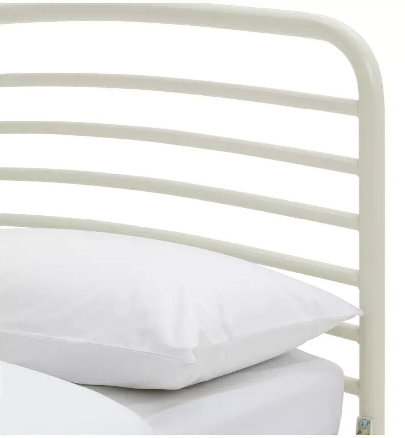 Jubilee Double Metal Bed Frame - Off White | Cream Metal Bed Frame Classic Style