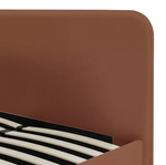 Mya Double Fabric Bed Frame Rust | Modern Bedroom Furniture Bedstead