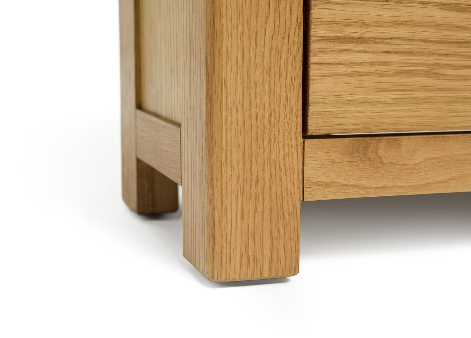 Home Kent 2 Drawer Corner Oak TV Unit - Natural | Space Saving Media Setup