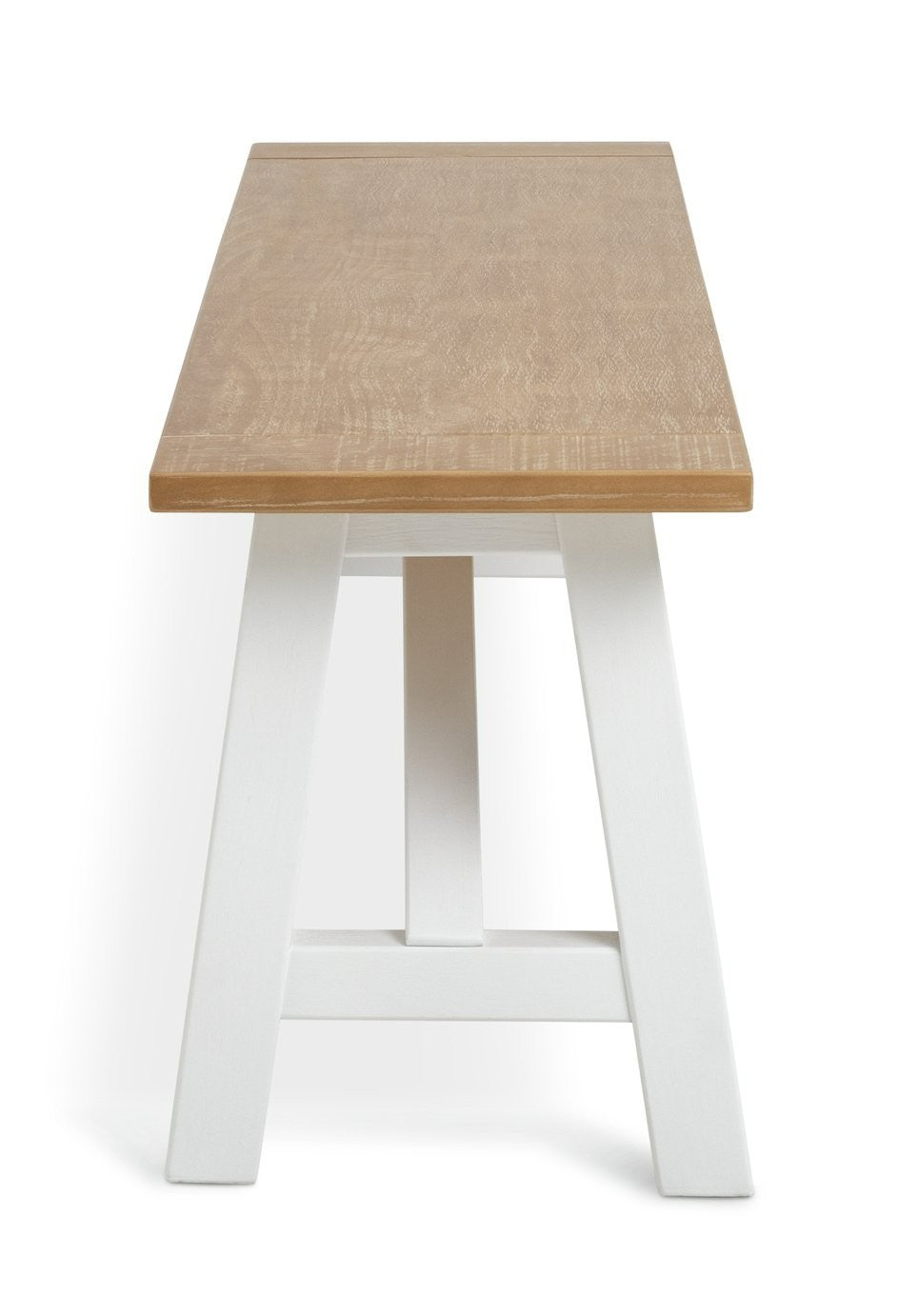 Burford Pair of Solid Wood Dining Benches - White | Space Efficient Mealtime
