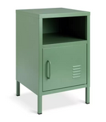 Stevie 1 Door Bedside Table Green | Bedroom Nightstand Storage Cabinet