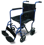Aidapt Blue Folding Compact Aluminium Transport Wheelchair VA172BLUE