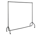 Heavy Duty 6ft Wide Clothes Rail - Black | Strong Garment Hanging Stand Storage