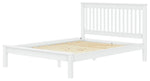 Home Aspley Double Wooden Bed Frame - White | Sturdy Sleeping Support