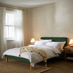 Ren Double Fabric Bed Frame - Moss Green | Modern Bedroom Style