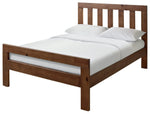 Home Chile Double Wooden Bed Frame - Dark Wood | double bed frame wood