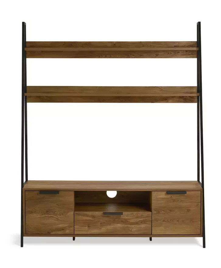 Nomad 2 Door 1 Drawer Media Unit Natural | Living Room TV Stand Cabinet Furnitur