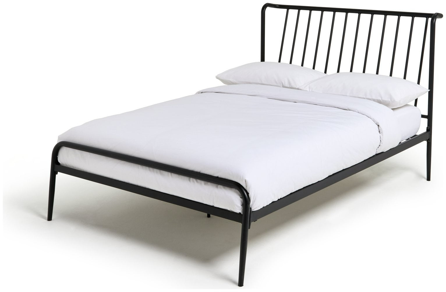 Kanso Double Metal Bed Frame - Black | Industrial Bedroom Vibe