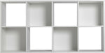 Home Squares 8 Cube Storage Unit - White | Organizer Shelf Living Room Office