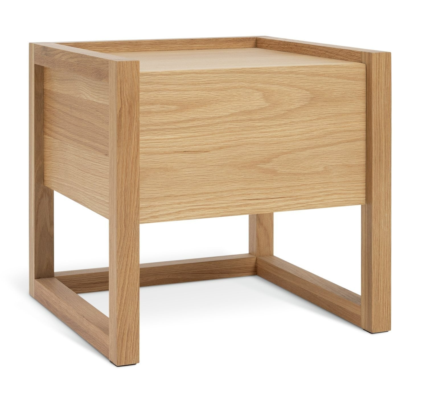 60 Hana 1 Drawer Bedside Table - Oak | Compact Storage Solution