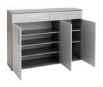 Habitat Venetia 3 Door Shoe Storage Cabinet - Grey & Oak