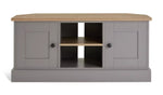 Home Winchester 2 Door Corner TV Unit Grey | Living Room TV Stand Cabinet