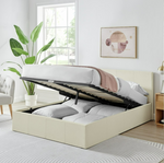 Home Heathdon Kingsize End Lift Ottoman Bed - Natural | Convenient Bed Storage