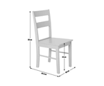 Chicago Pair of Solid Wood Dining Chair - White ( B Grade )