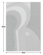 Habitat 60 Ripple Rug by Simone Brewster - 160x230cm - Blue