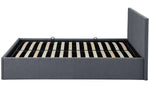 Home Heathdon Small Double Ottoman Bed Frame Grey | Upholstered Storage Bed Bedr