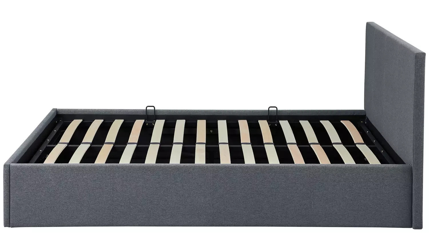 Home Heathdon Small Double Ottoman Bed Frame Grey | Upholstered Storage Bed Bedr