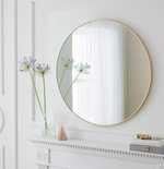 Habitat Patsy Large Round Metal Mirror - Gold