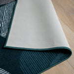 Home Skandi Leaf Teal Cut Pile Rug - 230x160cm