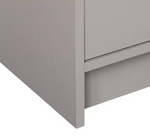 Home Malibu 3 Drawer Bedside Table Grey | Bedroom Nightstand Storage Furniture