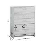 Seville 5 Drawer Chest - Grey Oak Effect