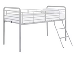 Jo Mid Sleeper Metal Bed Frame - Silver