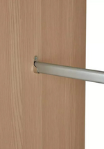Camden 1 Door Shelved Wardrobe - White and Acacia | Neutral Interior Appeal