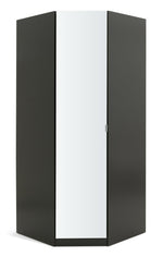Munich Corner 1 Door Mirror Wardrobe - Anthracite | Organized Clothing Area