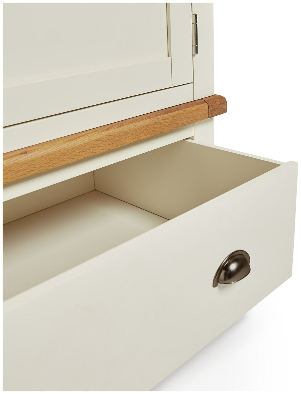 Home Kent 2 Door 1 Drawer Wardrobe - Cream and Oak | Warm Natural Aesthetic