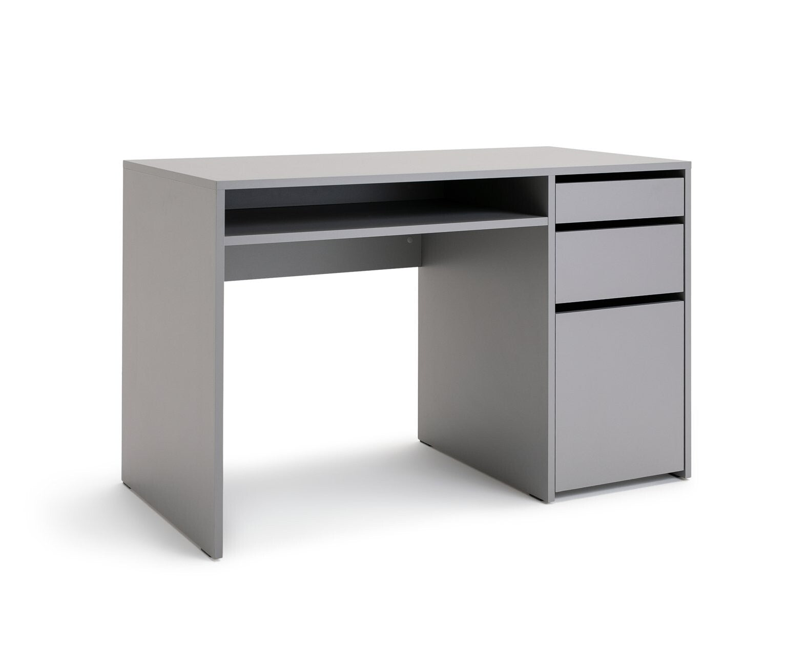 Home Pepper 2 Drawer Pedestal Office Desk - Grey ( B Grade )