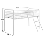 Jo Mid Sleeper Bed Frame - White