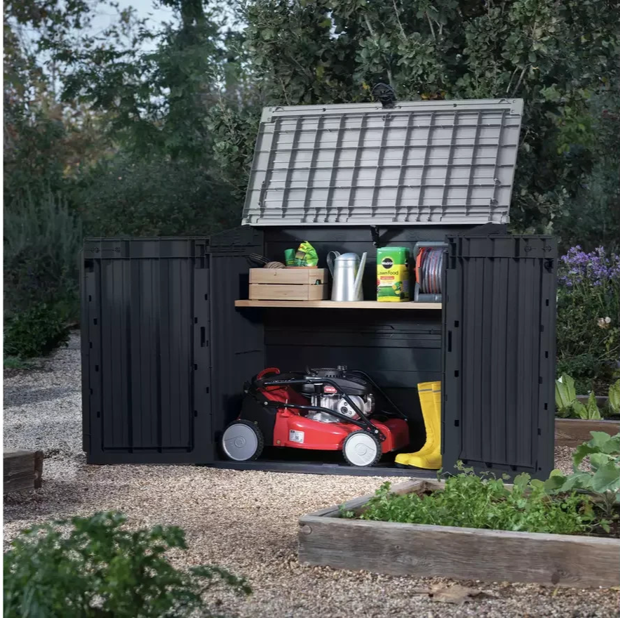 Keter Store It Out Midi 880L Garden Storage Dark Grey | Outdoor Garden Storage B