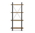Habitat Loft Living Tall Steel Bookcase - Oak