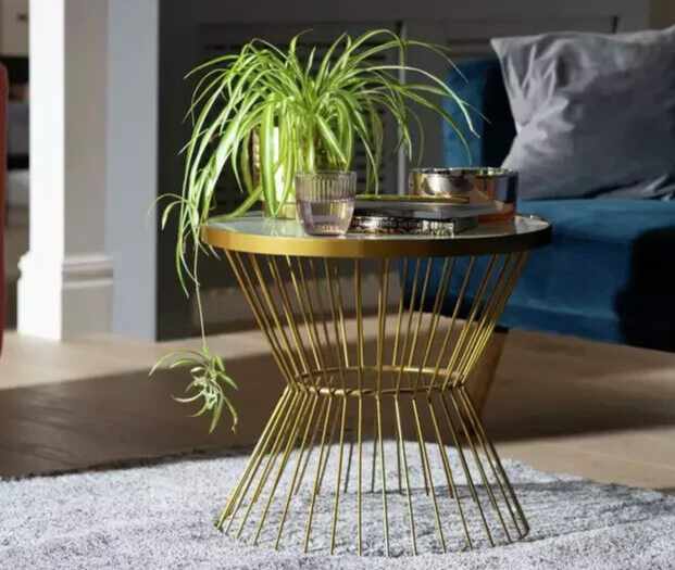 Habitat Huxley Coffee Table - Brass