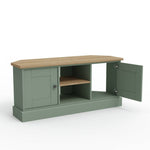 Home Winchester 2 Door Corner TV Unit - Green | Stylish Media Storage