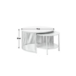 Ipanema Metal Garden Coffee Table - Yellow | Compact garden coffee table set