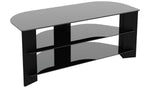 AVF TV Stand Corner With Storage Black Glass TV Unit 40" 42" 50" 55" 60" 65"