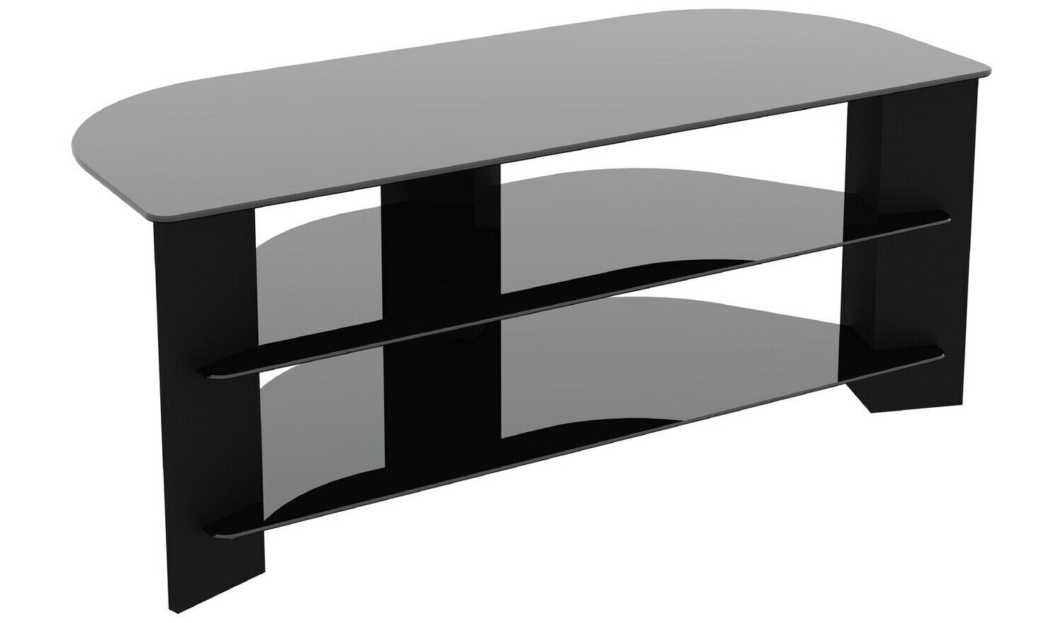 AVF TV Stand Corner With Storage Black Glass TV Unit 40" 42" 50" 55" 60" 65"