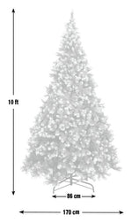 10ft Pre Lit Blue Oscar Pine Cone Christmas Tree | Realistic Artificial
