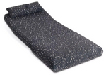 Lexi Single Fabric Chairbed Black Blue Convertible Sofa Guest Bed