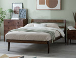 Tatsuma Kingsize Wooden Bed Frame - Walnut | Elegant Home Atmospher