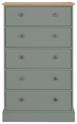 Home Kensington 5 Drawer Chest - Sage Green | Organized Clothing Space