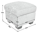 Taylor Fabric storage footstool - Grey
