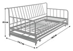 Kanso Metal Guest Bed with Trundle - Black | space-saving guest bed